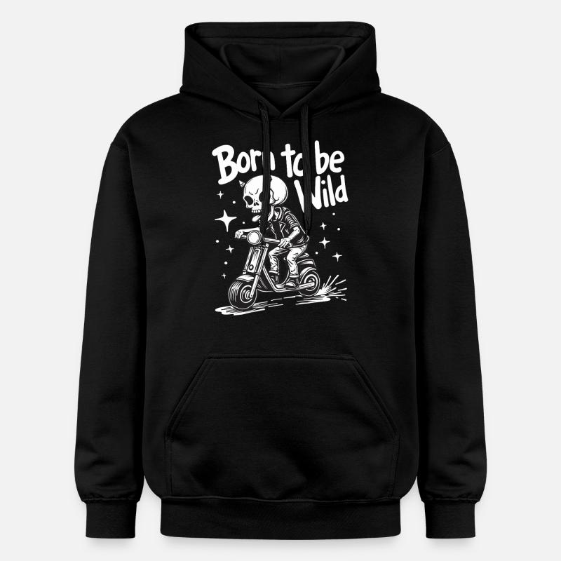 Skull Devil sur Scooter - Sweat à capuche Softstyle® Gildan Unisexe - noir