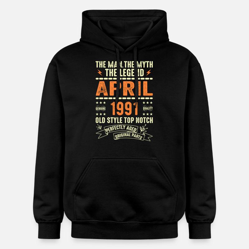 Avril 1991, AVRIL 1991 - Sweat à capuche Softstyle® Gildan Unisexe - noir