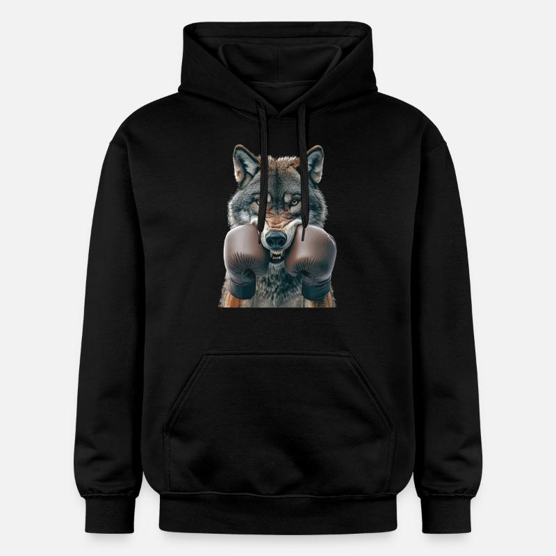 Wolf - Gildan Unisex Softstyle® Midweight Hoodie - Schwarz