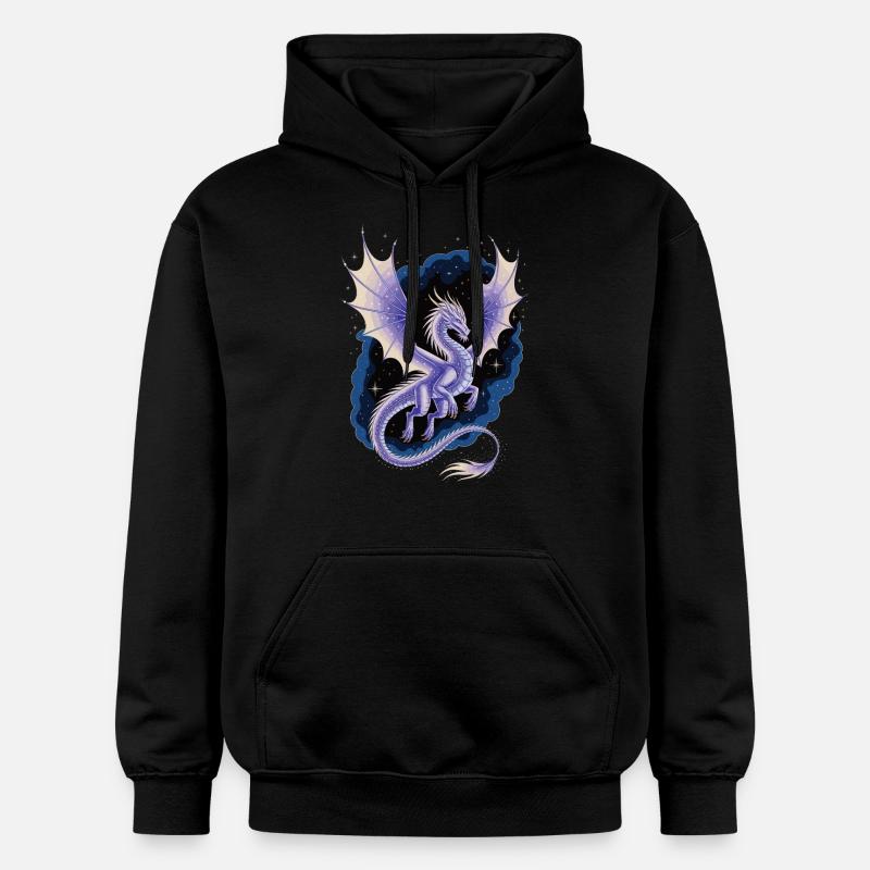 Dragon dans la galaxie - Sweat à capuche Softstyle® Gildan Unisexe - noir