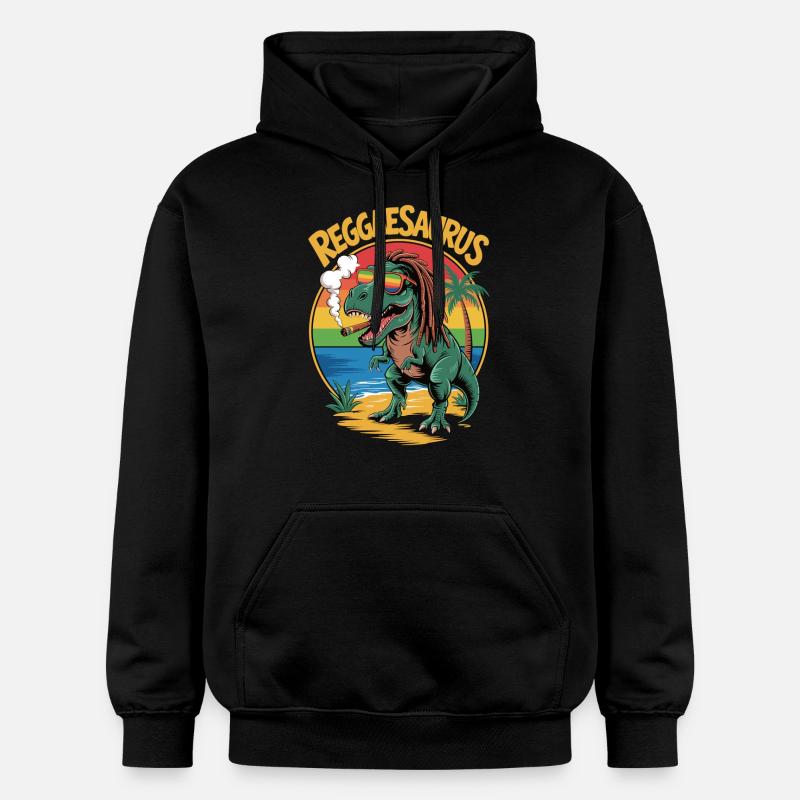 Reggaesaurus - Sweat à capuche Softstyle® Gildan Unisexe - noir