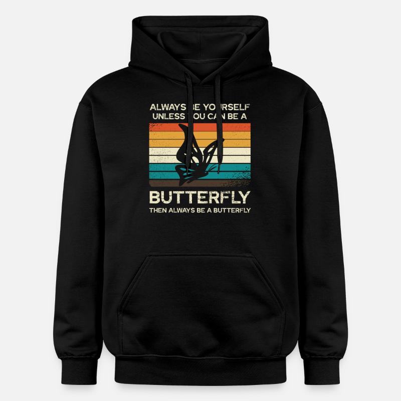 Soyez toujours vous-même Papillon - Sweat à capuche Softstyle® Gildan Unisexe - noir