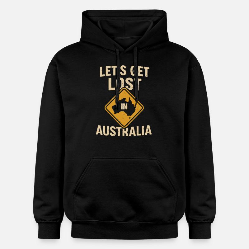Perdons-nous en Australie - Sweat à capuche Softstyle® Gildan Unisexe - noir
