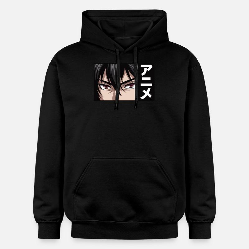 Yeux d’anime - Sweat à capuche Softstyle® Gildan Unisexe - noir