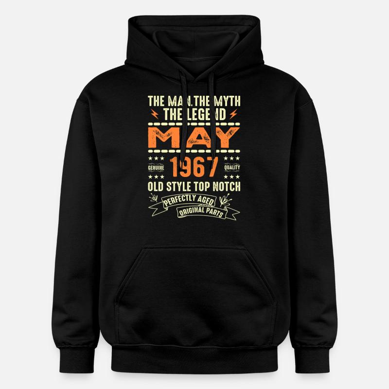 Birthday May 1967 - May 1967 - Gildan Unisex Softstyle® Midweight Hoodie - black
