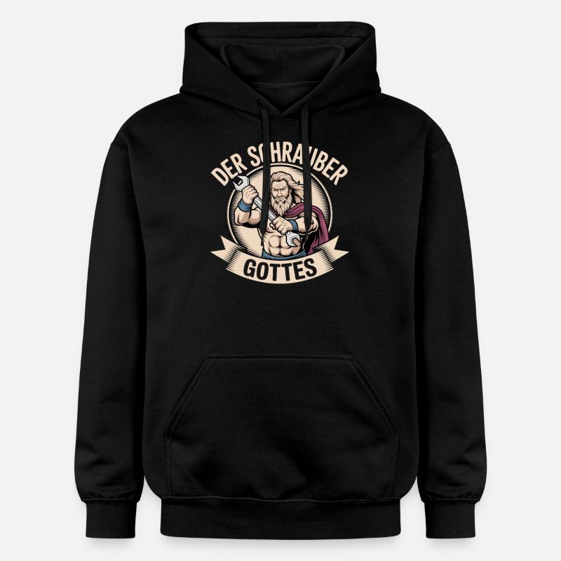 Der Schrauber Gottes - Gildan Unisex Softstyle® Midweight Hoodie - Schwarz