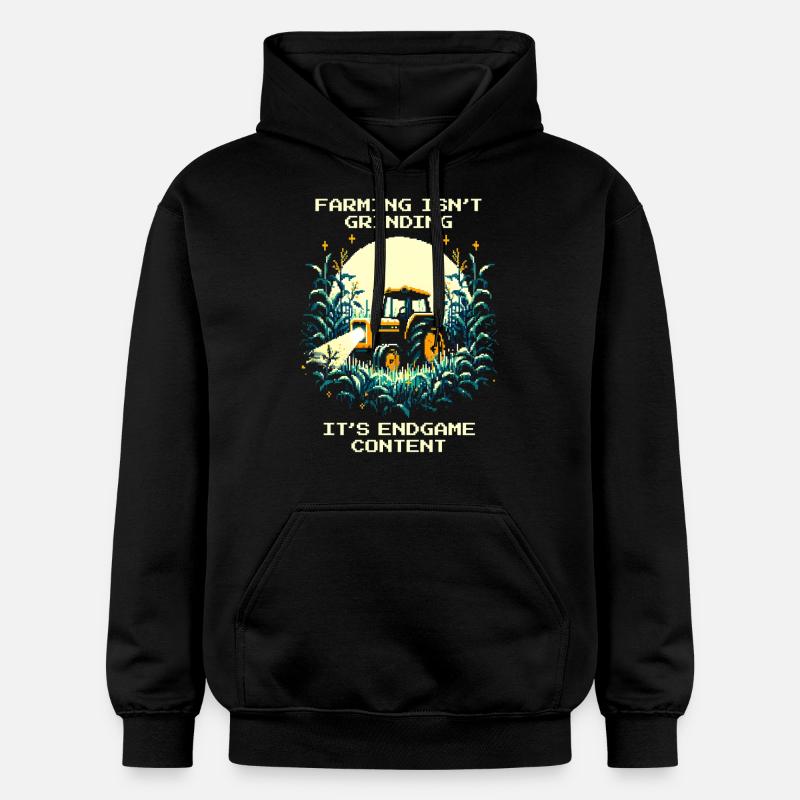 Landwirtschaft = Endgame | Kein Tutorial-Modus - Gildan Unisex Softstyle® Midweight Hoodie - Schwarz