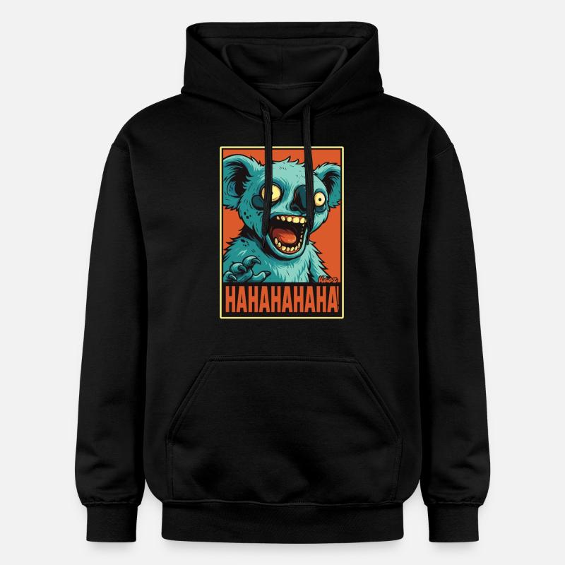 Crier Rire Comique Koala - Sweat à capuche Softstyle® Gildan Unisexe - noir