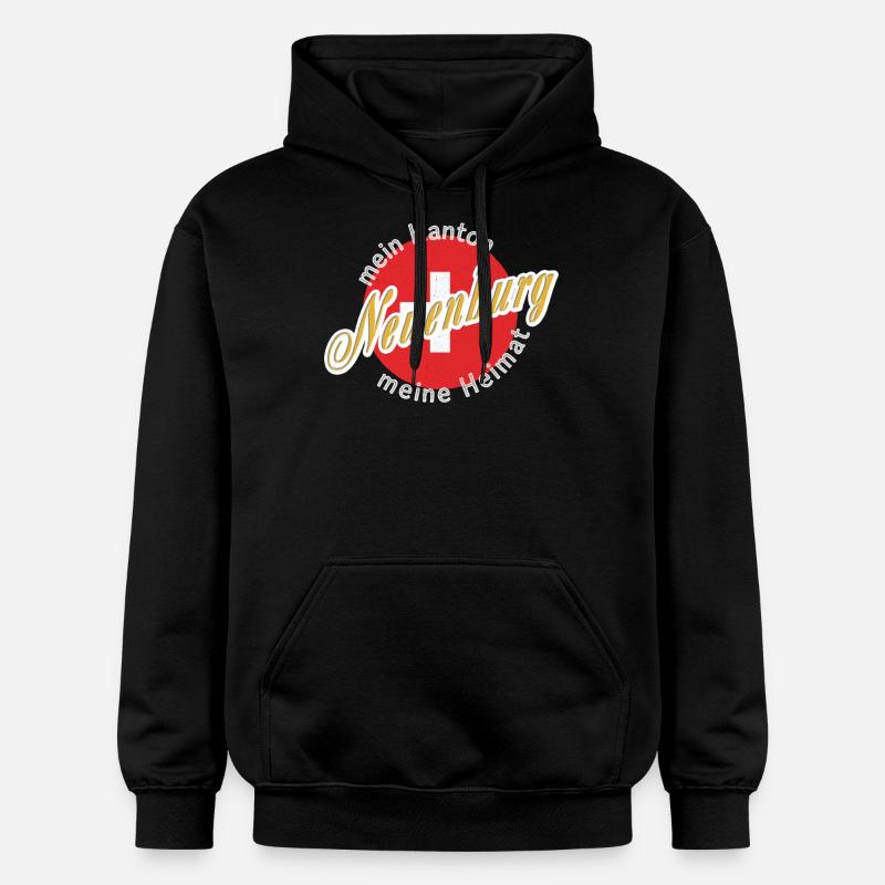 Ma patrie Neuchâtel Cadeau - Sweat à capuche Softstyle® Gildan Unisexe - noir