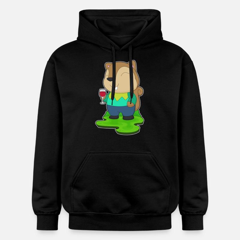 Vin rouge écureuil - Sweat à capuche Softstyle® Gildan Unisexe - noir