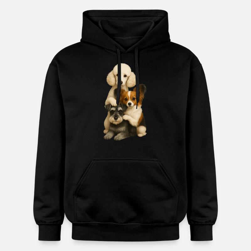 Chien Chiens Chiens mignons - Sweat à capuche Softstyle® Gildan Unisexe - noir