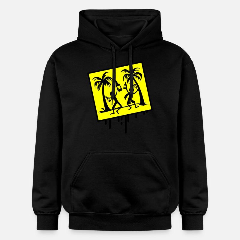 Vacances à la plage - Sweat à capuche Softstyle® Gildan Unisexe - noir