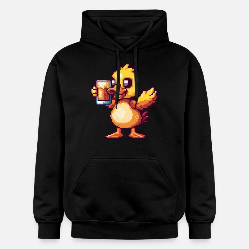 Bière de canard Pixel - Sweat à capuche Softstyle® Gildan Unisexe - noir