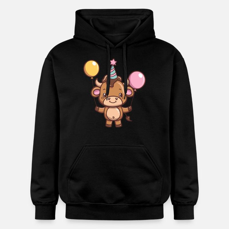 Bande dessinée d’anniversaire Taureau - Sweat à capuche Softstyle® Gildan Unisexe - noir