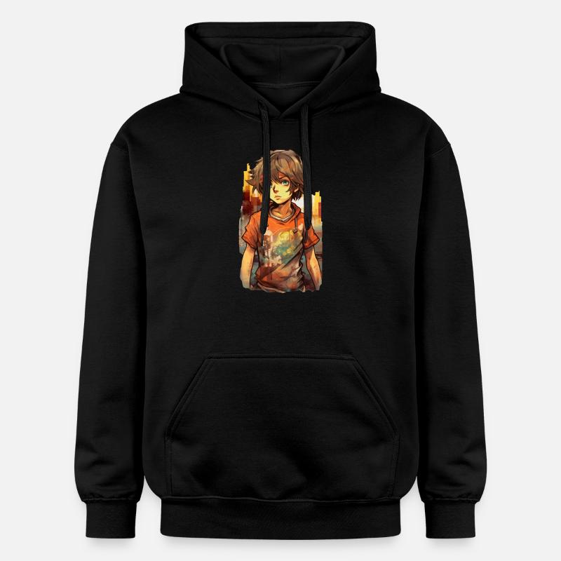 Garçon d’anime - Sweat à capuche Softstyle® Gildan Unisexe - noir