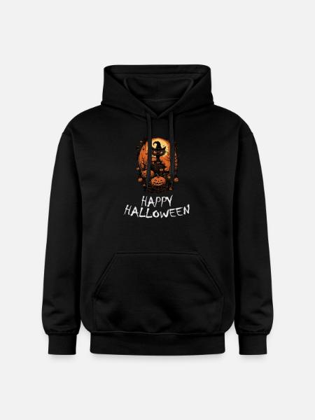 Halloween - Happy Halloween - Gildan Unisex Softstyle® Midweight Hoodie - black