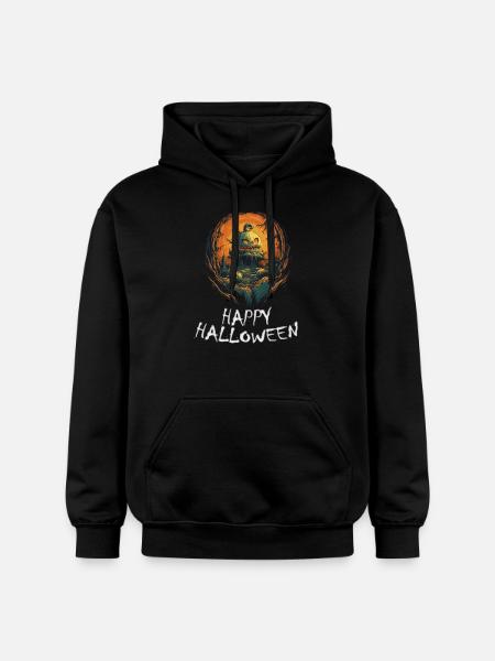 Halloween - Happy Halloween - Gildan Unisex Softstyle® Midweight Hoodie - Schwarz