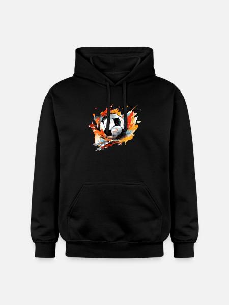 Fußball Ball - Gildan Unisex Softstyle® Midweight Hoodie - Schwarz