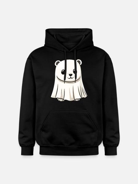Eisbär Halloween Comic Geist - Gildan Unisex Softstyle® Midweight Hoodie - Schwarz