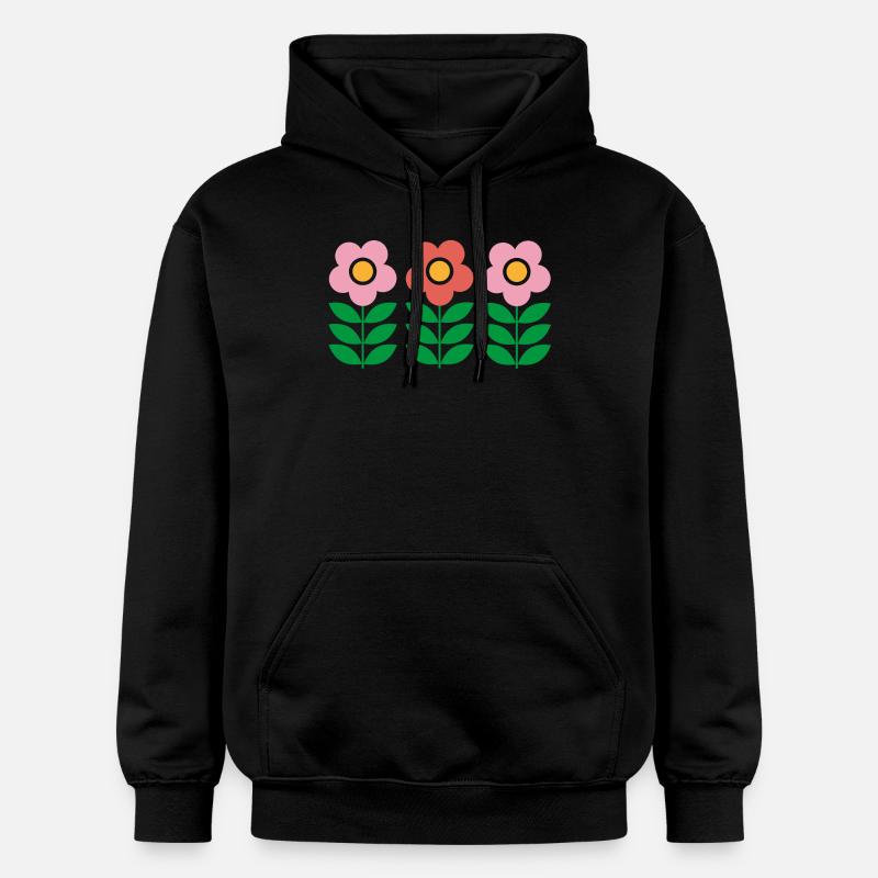 Fleurs - Sweat à capuche Softstyle® Gildan Unisexe - noir