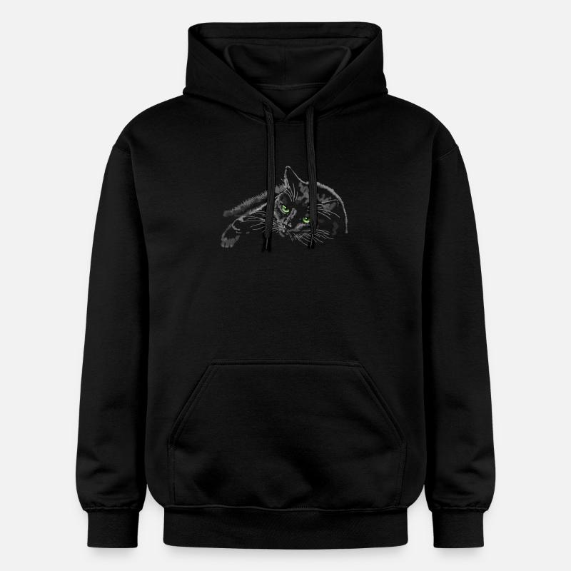 chat - Sweat à capuche Softstyle® Gildan Unisexe - noir