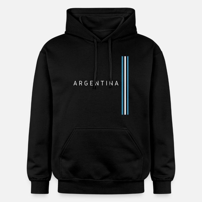 Drapeau argentin, fierté argentine - Sweat à capuche Softstyle® Gildan Unisexe - noir