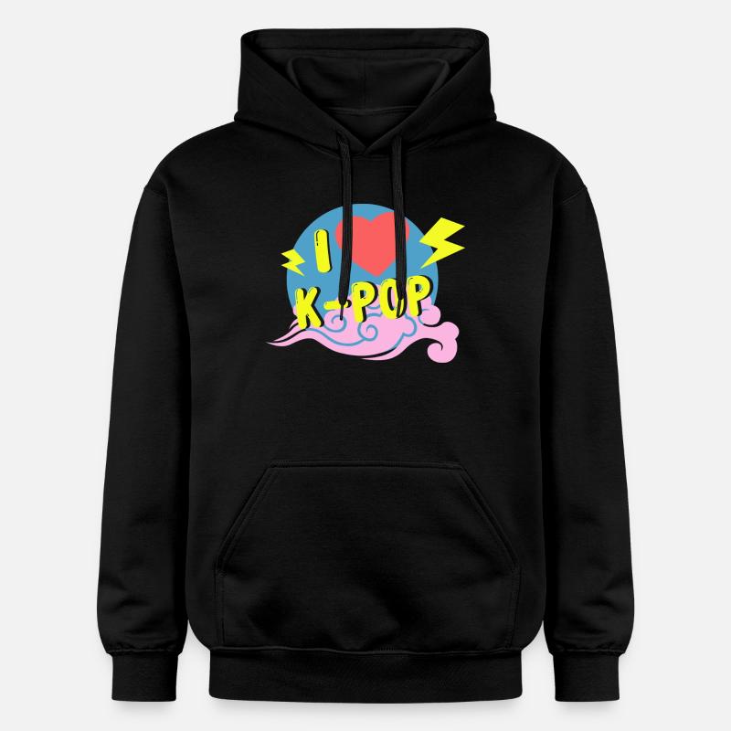 J’adore la Kpop - Sweat à capuche Softstyle® Gildan Unisexe - noir