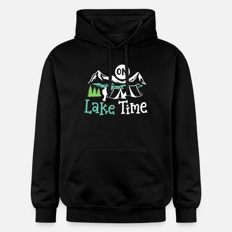 See Camping Zelten - Gildan Unisex Softstyle® Midweight Hoodie - Schwarz