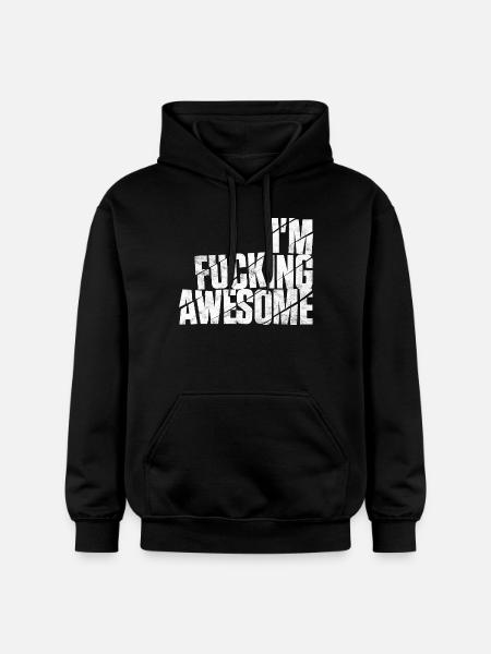 I'm fucking awesome - Gildan Unisex Softstyle® Midweight Hoodie - black