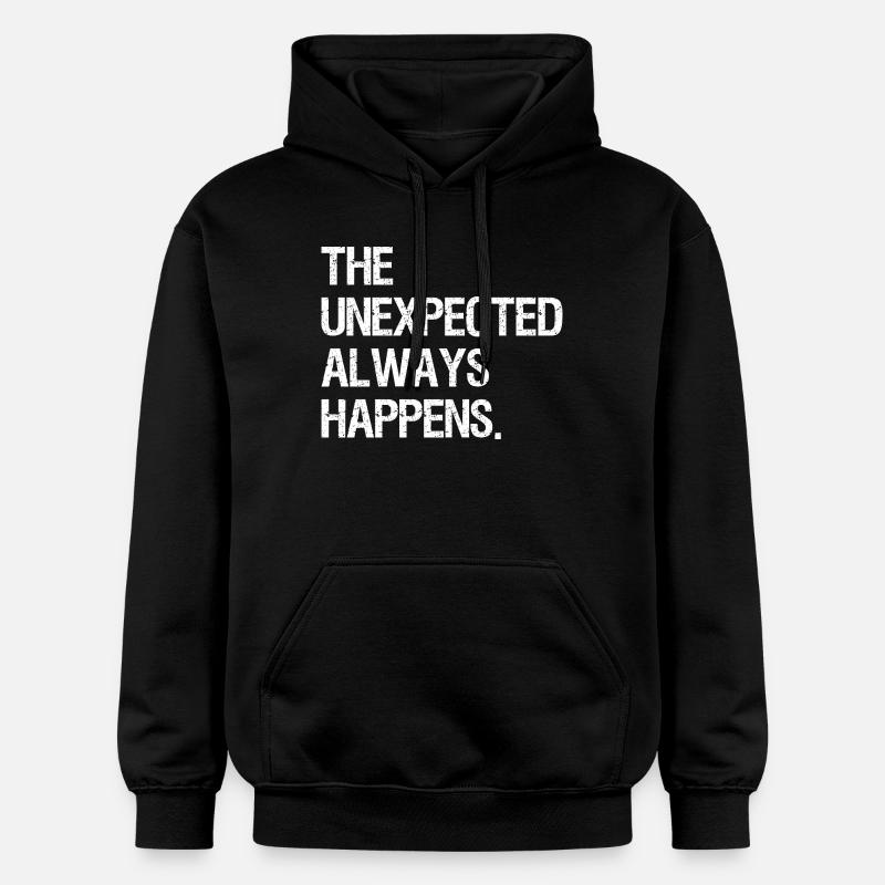 the unexpected always happens - Sweat à capuche Softstyle® Gildan Unisexe - noir