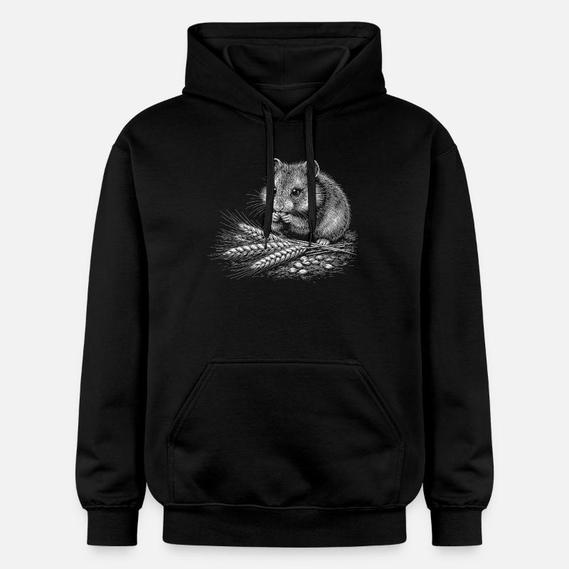 Des hamsters dans le feuillage - Sweat à capuche Softstyle® Gildan Unisexe - noir