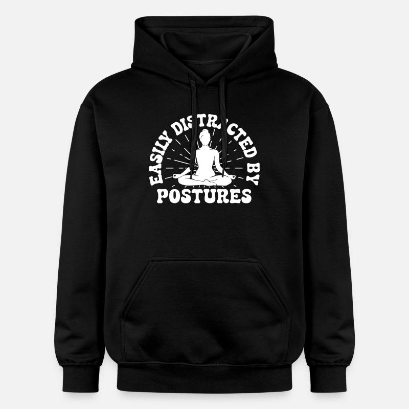 Pilates Enthusiasts Easily Distracted By Postures - Gildan Unisex Softstyle® Midweight Hoodie - Schwarz