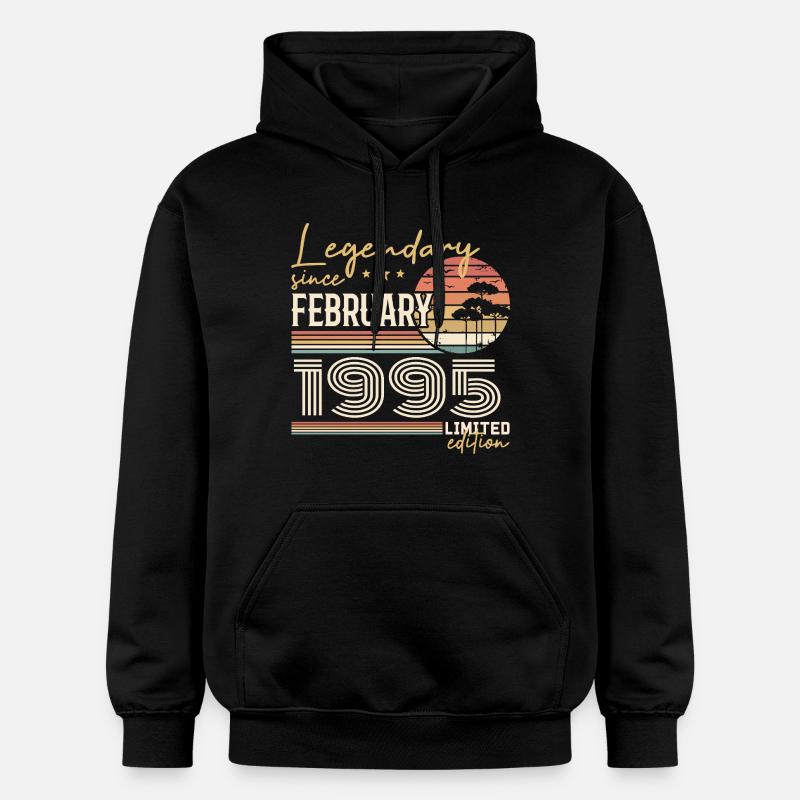 Février 1995 anniversaire 1995 légendes Février - Sweat à capuche Softstyle® Gildan Unisexe - noir
