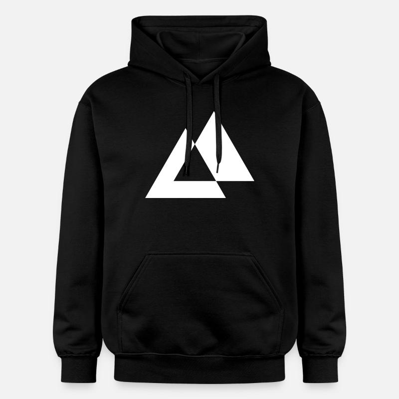 Conception des triangles géométriques - Sweat à capuche Softstyle® Gildan Unisexe - noir