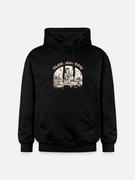 Multitasking? Nein. Muttitasking - Chaos? Läuft! - Gildan Unisex Softstyle® Midweight Hoodie - Schwarz
