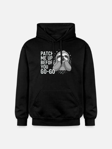 Patch Me Up Cyber Security Faultier - Gildan Unisex Softstyle® Midweight Hoodie - Schwarz