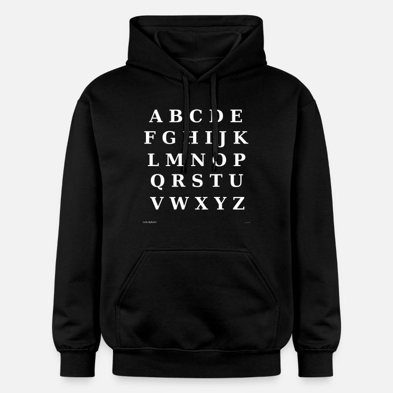 Alphabet latin (blanc) - Sweat à capuche Softstyle® Gildan Unisexe - noir