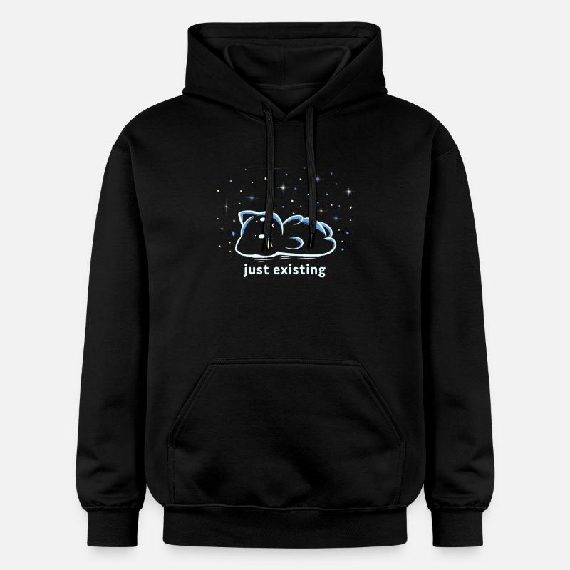 Just Existing - Gildan Unisex Softstyle® Midweight Hoodie - black