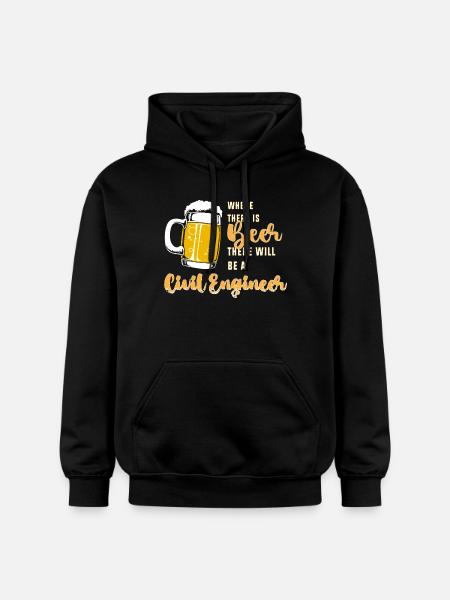 Bau Ingenieur Baustelle Bauarbeiter - Gildan Unisex Softstyle® Midweight Hoodie - Schwarz