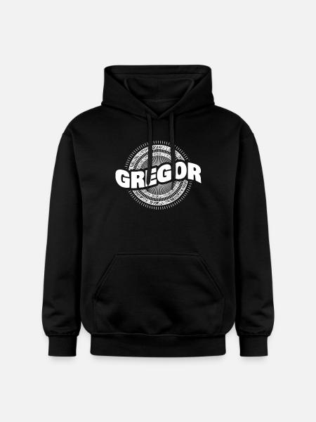 Name Gregor - Gildan Unisex Softstyle® Midweight Hoodie - Schwarz