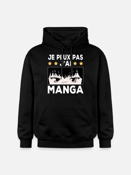 I can't I have Manga - Gildan Unisex Softstyle® Midweight Hoodie - black