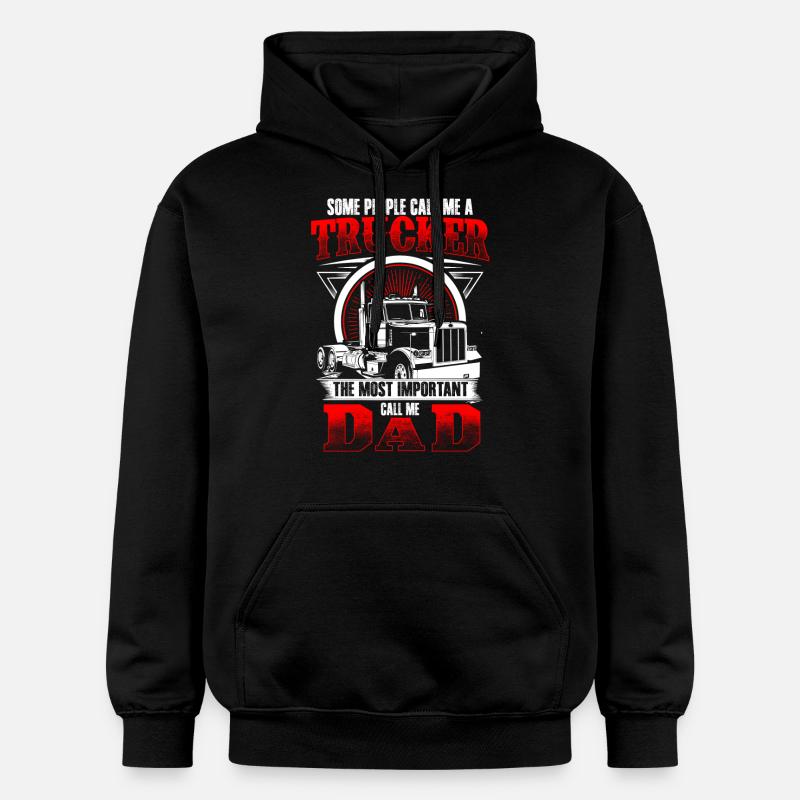Trucker Dad - EN - Sweat à capuche Softstyle® Gildan Unisexe - noir