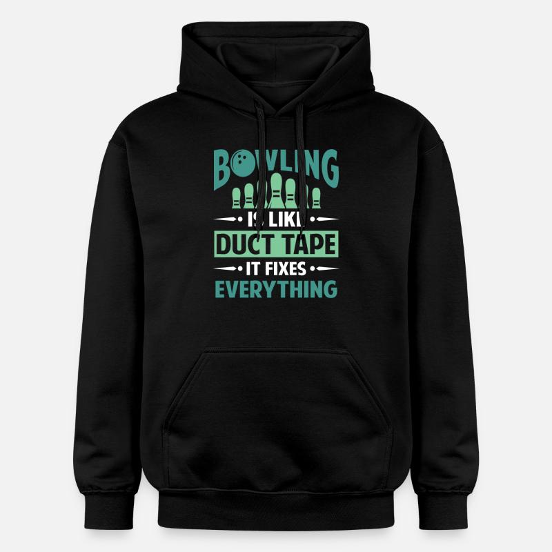 Bowling is like Duct Tape it fixes everything - Sweat à capuche Softstyle® Gildan Unisexe - noir