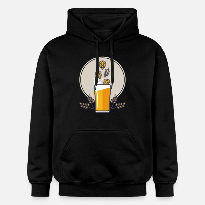 Éclaboussure de bière - Sweat à capuche Softstyle® Gildan Unisexe - noir