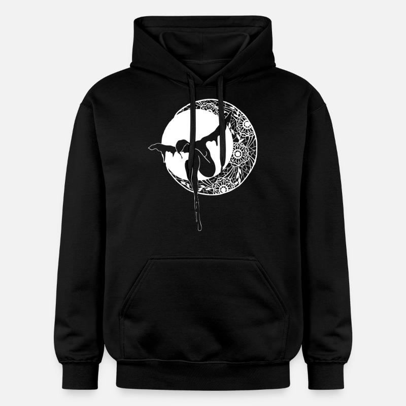 Lune de dentelle - Sweat à capuche Softstyle® Gildan Unisexe - noir