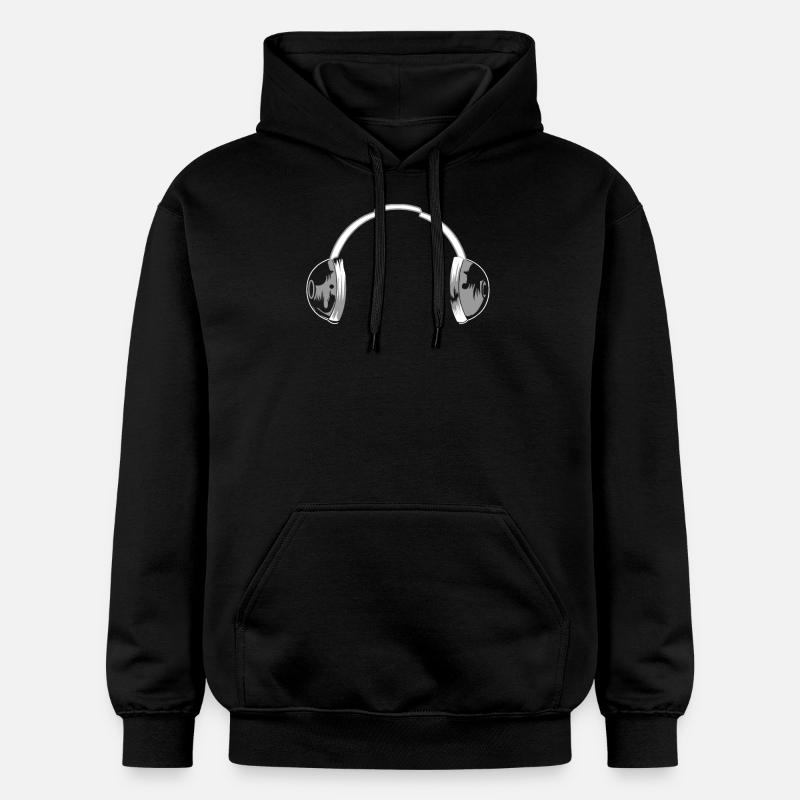 Écouteurs Écouter la musique Chemise - Sweat à capuche Softstyle® Gildan Unisexe - noir