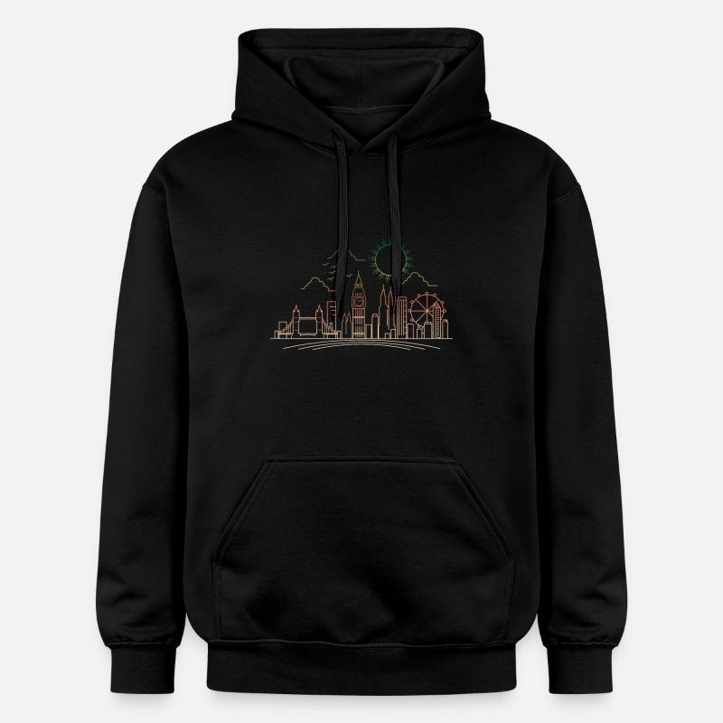 Londres - Sweat à capuche Softstyle® Gildan Unisexe - noir