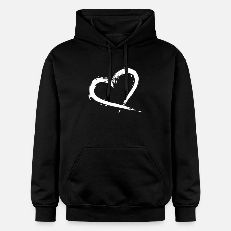 herz - Sweat à capuche Softstyle® Gildan Unisexe - noir