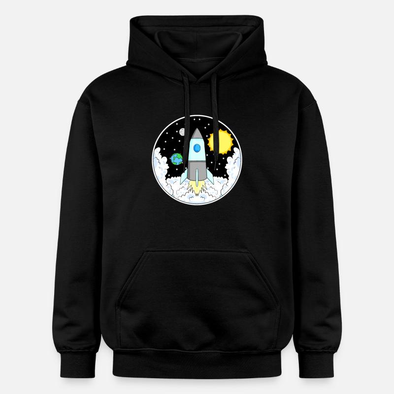 Espace fusée - Sweat à capuche Softstyle® Gildan Unisexe - noir