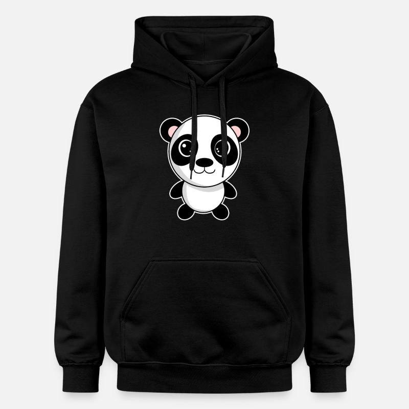 Panda - Sweat à capuche Softstyle® Gildan Unisexe - noir